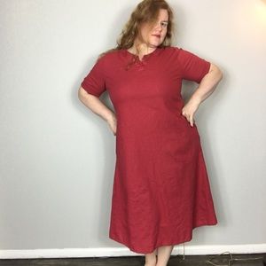 Plus Size Red Oriental Maxi Dress